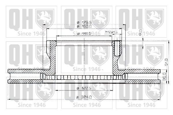 QUINTON HAZELL Тормозной диск BDC3831